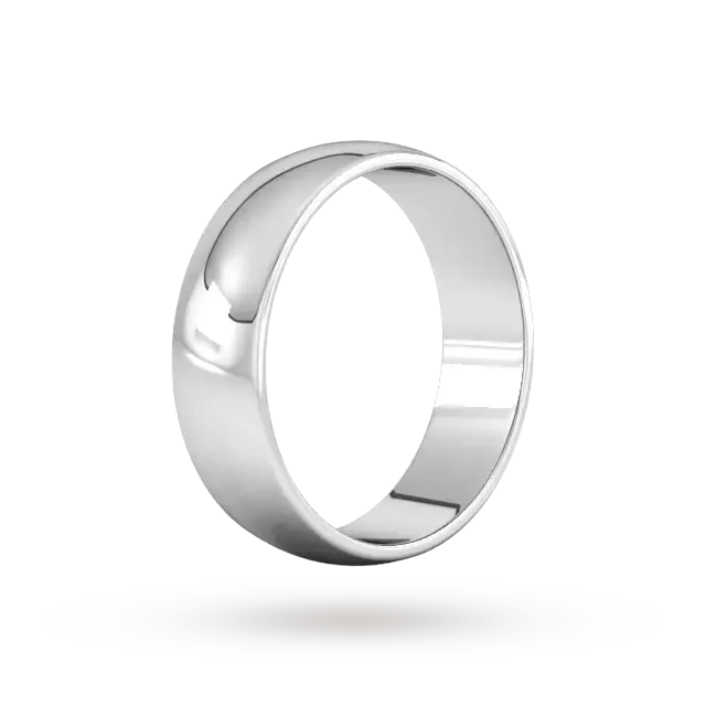 For Him 6mm D Shape Standard Wedding Ring In 18 Carat Yellow Gold, additional product view 2
