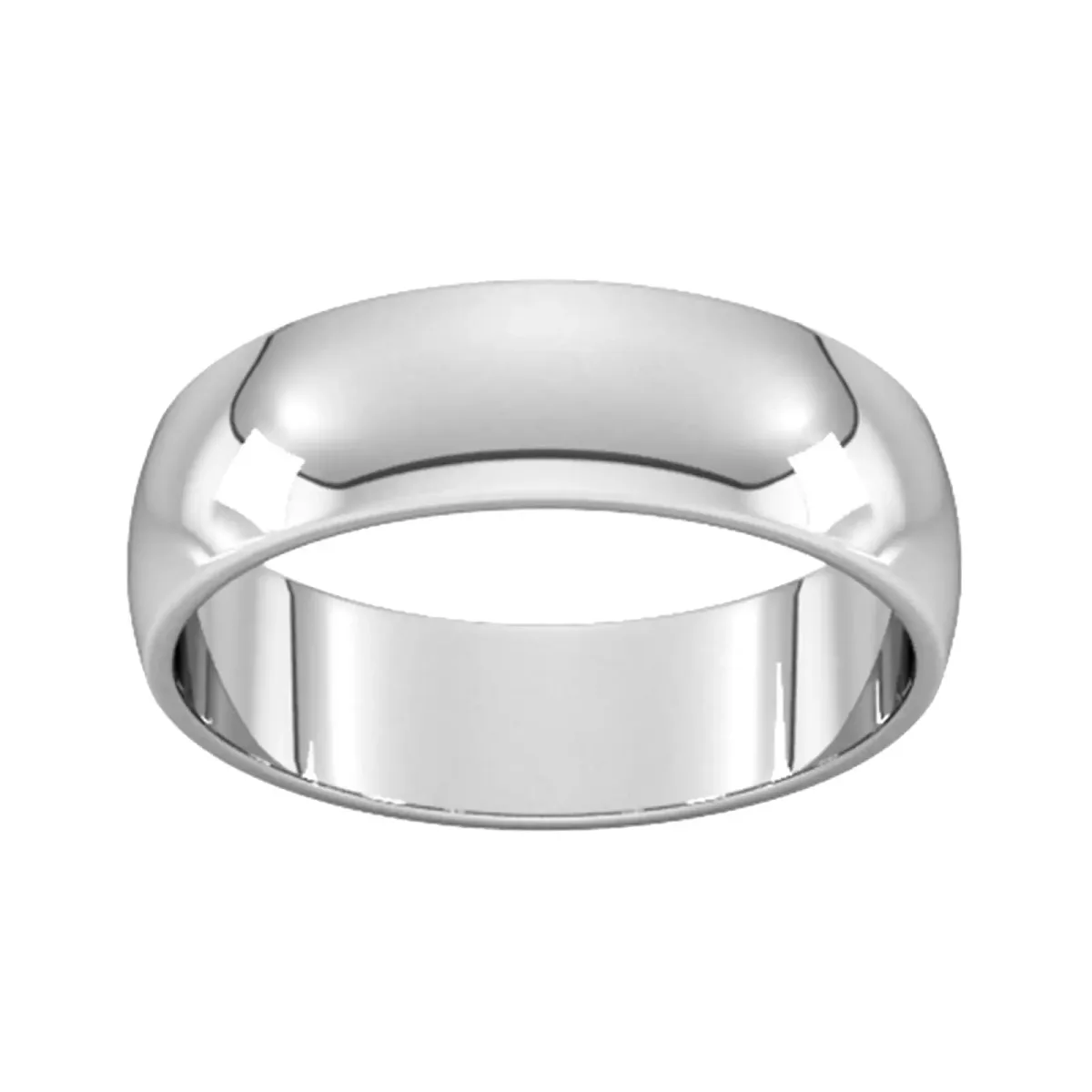 For Him 6mm D Shape Standard Wedding Ring In 18 Carat Yellow Gold