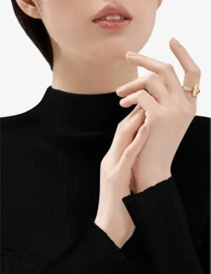 TIFFANY & CO Tiffany T T1 Wide 18ct yellow-gold and 0.21ct diamond ring - K detail 3