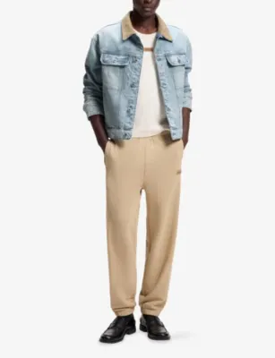 HUGO Faded-Wash Denim Jacket in LIGHT/PASTEL BLUE, additional product view 2
