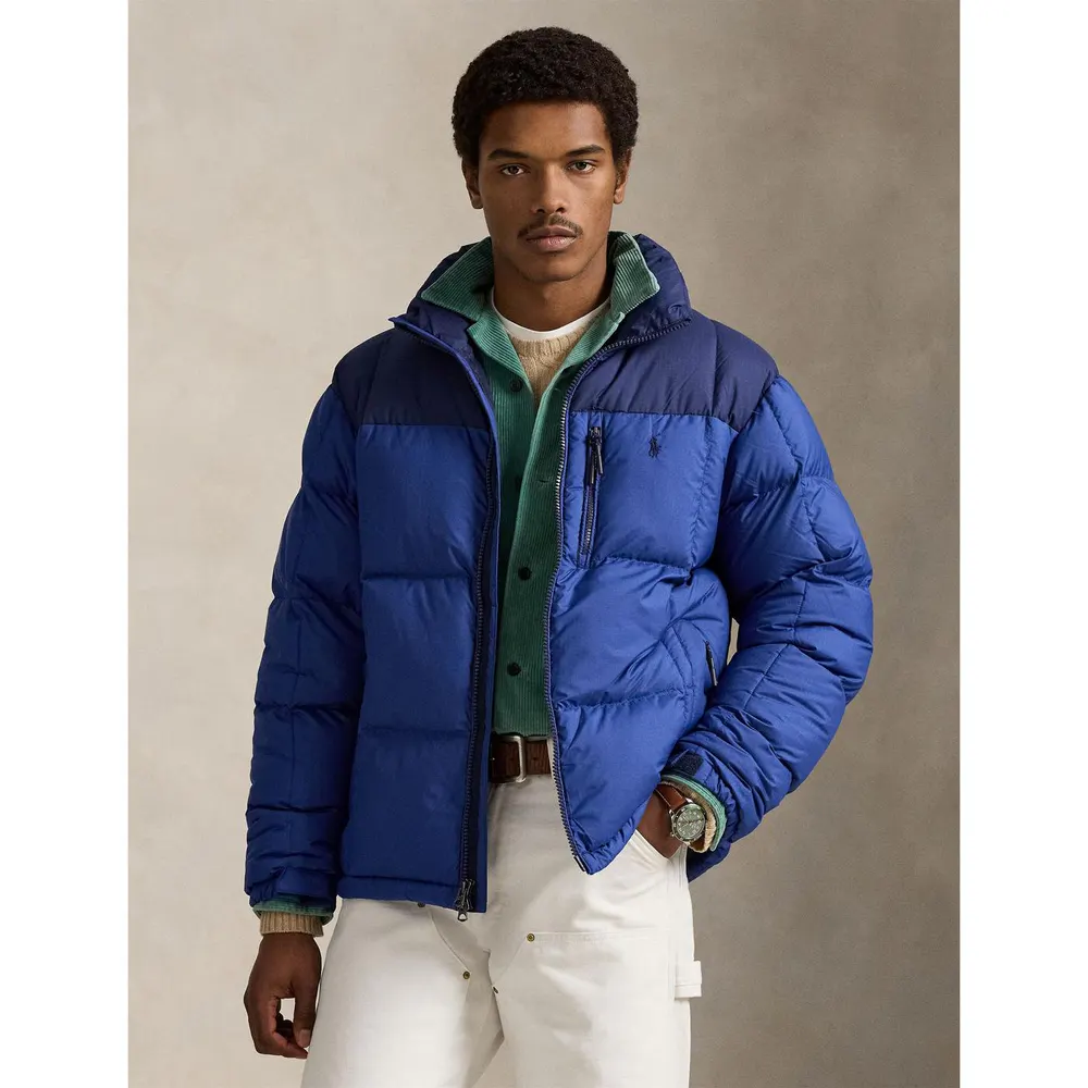 Polo Ralph Lauren Men's El Cap Waterproof Duck Down Detachable Hood Short Puffer Jacket detail 3