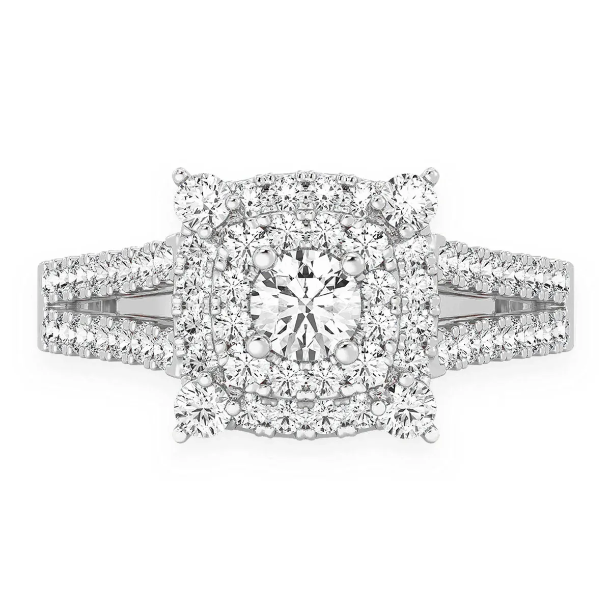 For Him Classic Square & Round Diamond Ring