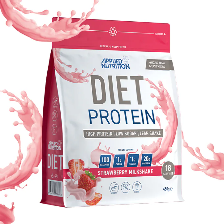 Applied Nutrition Diet Protein Strawberry Milkshake 450g (18 Servings), additional product view 2