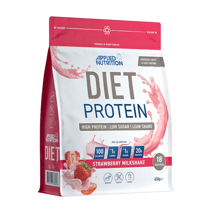 Applied Nutrition Diet Protein Strawberry Milkshake 450g (18 Servings)