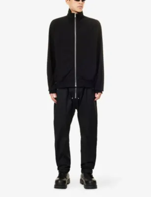 RICK OWENS Funnel Neck Slip-Pocket Cotton Jacket detail 2