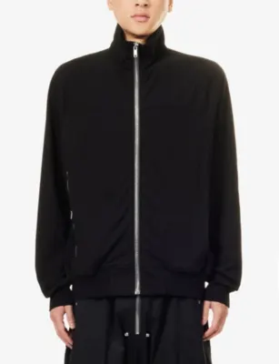 RICK OWENS Funnel Neck Slip-Pocket Cotton Jacket detail 3