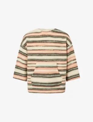 VISVIM Burrow Striped Wool and Cashmere-Blend Jumper in IVORY – Mens | Knitwear | Jumpers