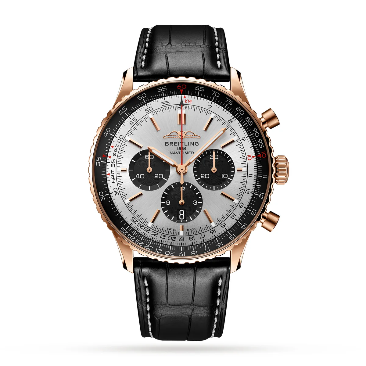 Breitling Navitimer B01 Chronograph 46 18k Red Gold Watch