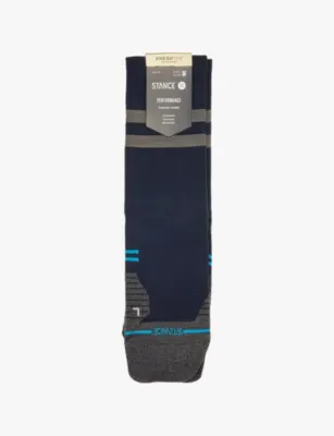 STANCE Franchise crew-length striped stretch-woven socks - Blk