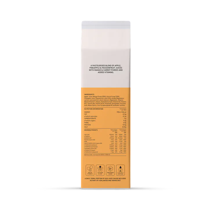 Benefit Juice Benefit Wellness Juice Mango, Passion Fruit & Carrot 900ml, additional product view 2