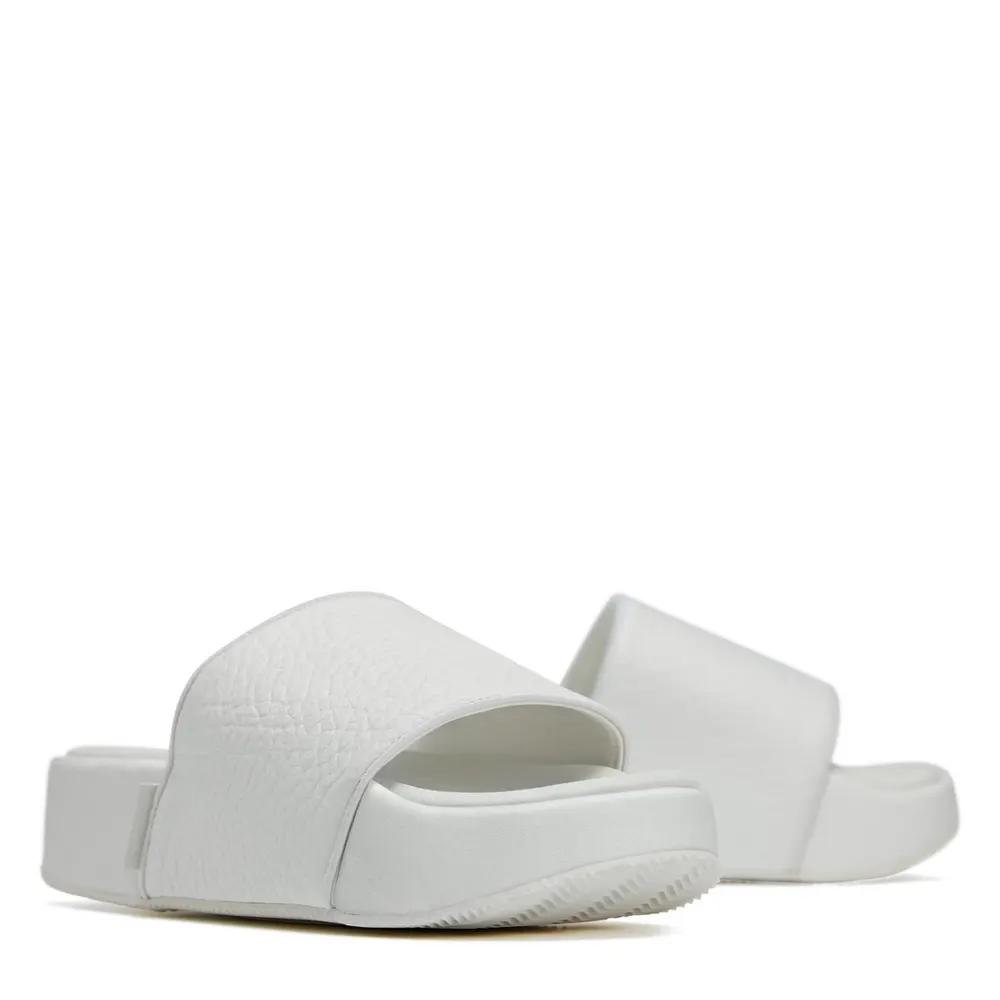 adidas Originals Men's Pool Slider in White, additional product view 3