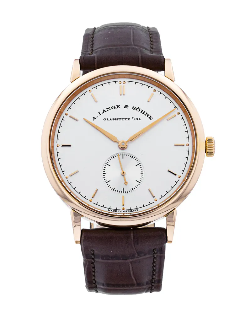 A. Lange and Sohne Saxonia 216.032/LS2164AD — 2015 — Excellent in Silver Baton – Pre-owned watches