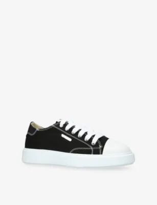 BELIER Rome Canvas Trainers - EUR 44 / 10 UK MEN in BLK/WHITE, additional product view 3