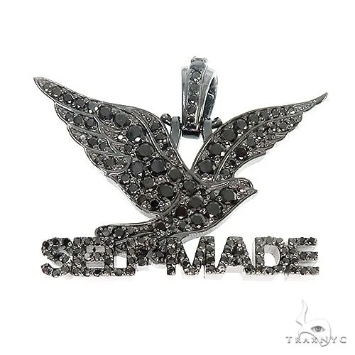 MARYAM - For Him SILVER .925 Silver Self Made Black Diamond Eagle Pendant 66766 – Pendant