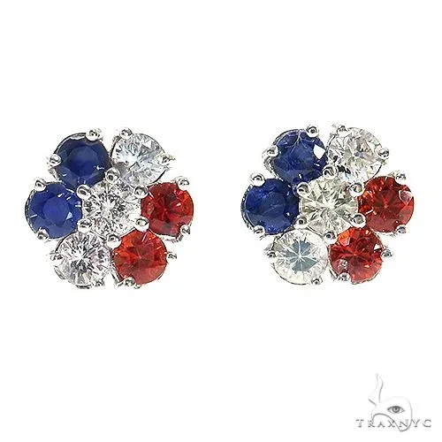 PIA - For Him GEMSTONES France Sapphire Flower Earrings 67142 in Rose – Earrings