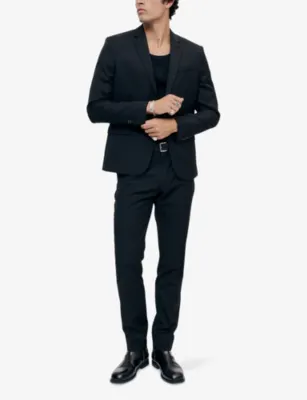 THE KOOPLES Single-breasted slim-fit wool suit jacket detail 2