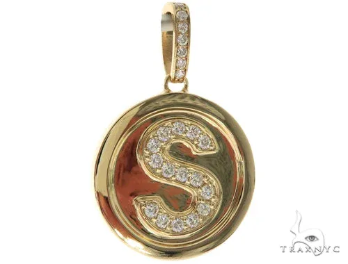 RINA - For Him FACTORY 14K YG Custom Made Initial Letter 'S' Pendant 57668 in Rose Gold – Pendant