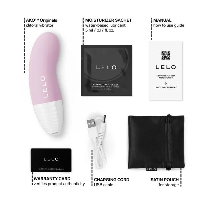 Lelo AKO™ Originals Clitoral Vibrator Soft Pink, additional product view 3