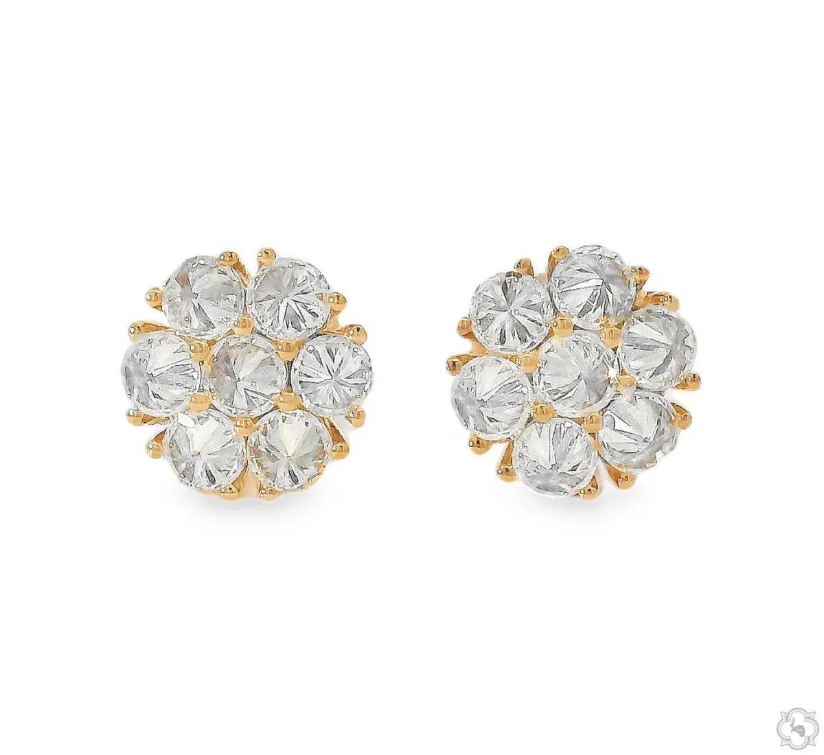 AHMED - MOON JEWELRY 10PT Upside Down Diamond Flower Earrings 9 mm 70715 in Rose – Earrings