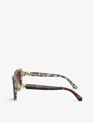 MICHAEL KORS MK2199 Acadia rectangle-frame tortoiseshell acetate sunglasses in BROWN, additional product view 3