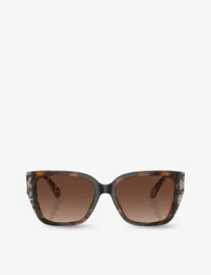 MICHAEL KORS MK2199 Acadia rectangle-frame tortoiseshell acetate sunglasses in BROWN – Mens | Sunglasses | Round