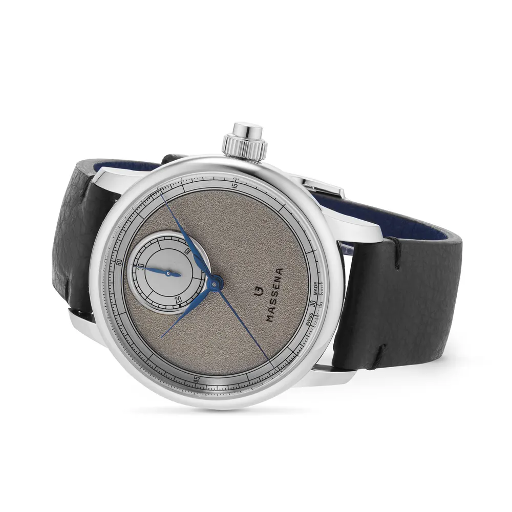 Louis Erard Le Chronographe Monopoussoir x Massena Lab Limited Edition 43mm Unisex Watch Silver in Silver, additional product view 3