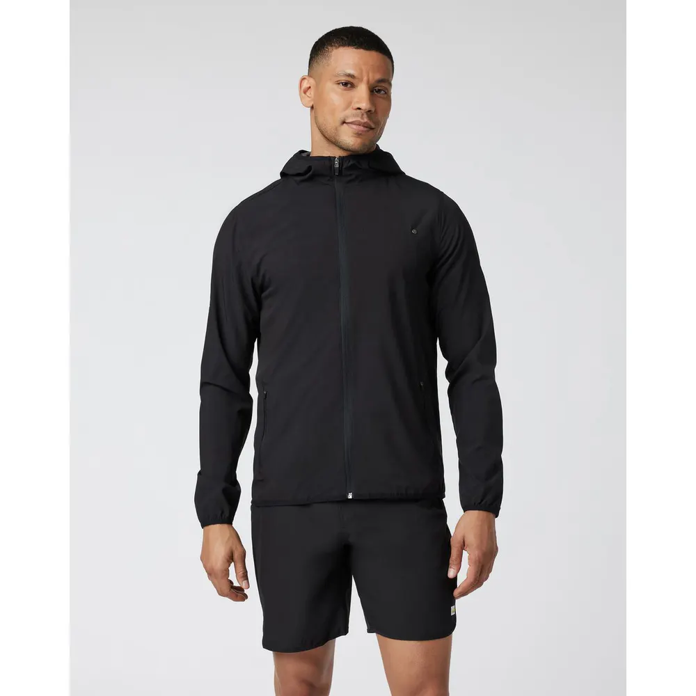 Vuori Men's Shell Performance Training Jacket in Black, additional product view 2