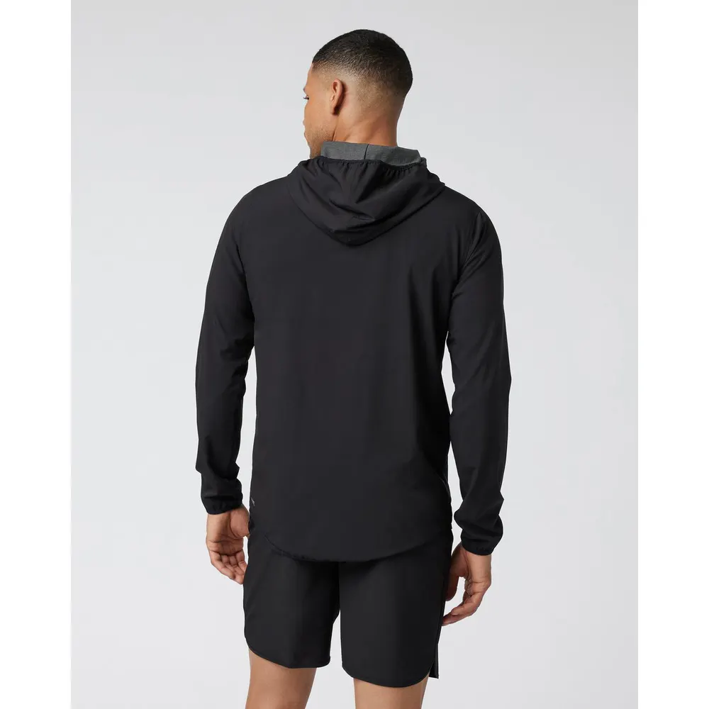 Vuori Men's Shell Performance Training Jacket in Black, additional product view 3
