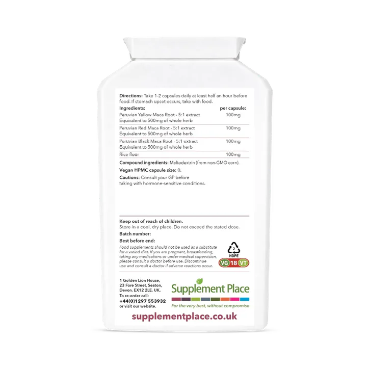 Supplement Place Maca Root Extract | Equiv. to 1,500mg | 120 Capsules detail 2