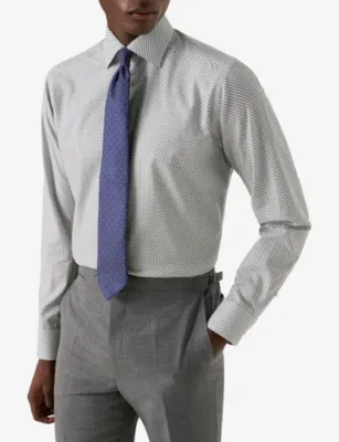ETON Geo-Print Contemporary-Fit Cotton-Twill Shirt detail 2