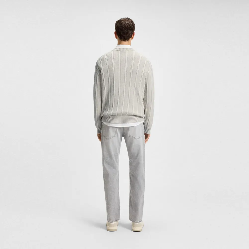 Boss Men's Kaktus Knitted Tops in Light Beige 271, additional product view 3