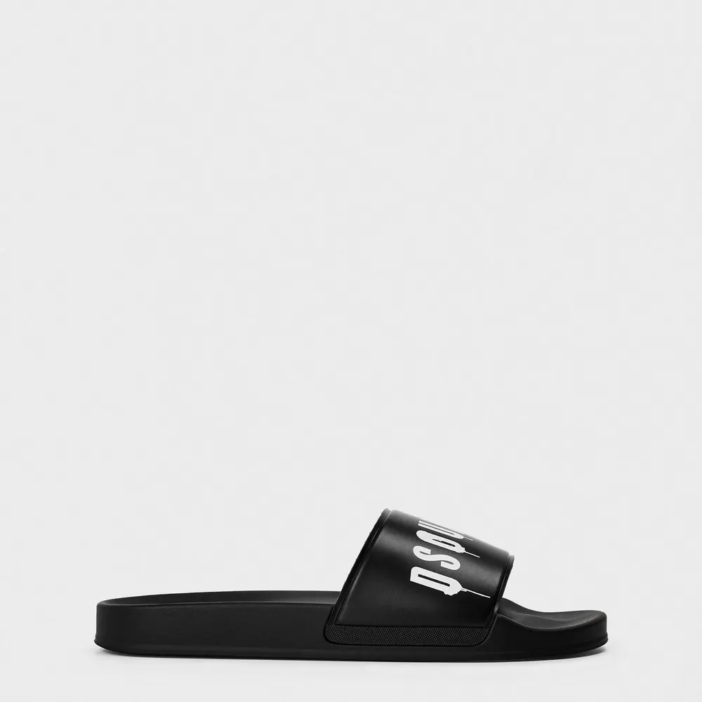DSquared2 Spray Sliders in Black – Footwear