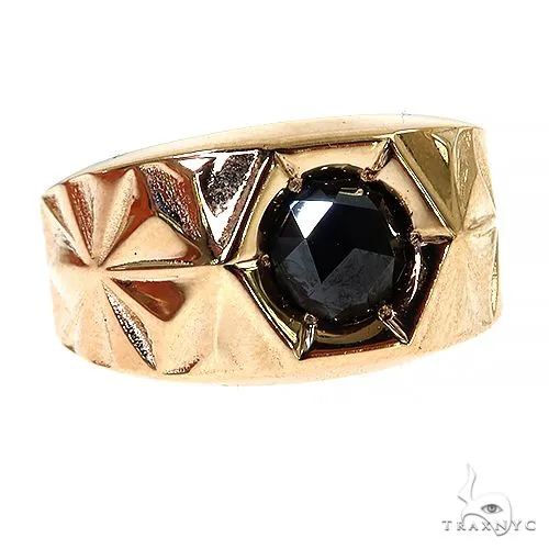 RINA - For Him DISCORD MAX Solitary Tuxedo Black Diamond Ring 68750 in Rose Gold / 10 – Ring