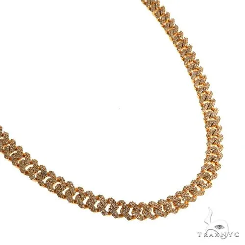 JALGAS - AMERICAS DIAMONDS Diamond Square Miami Cuban Link Iced Out 20 Inches 5.5mm 68137 in Rose – Chain
