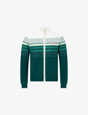 CASABLANCA Boucle Stripe Zip-Up Track Jacket