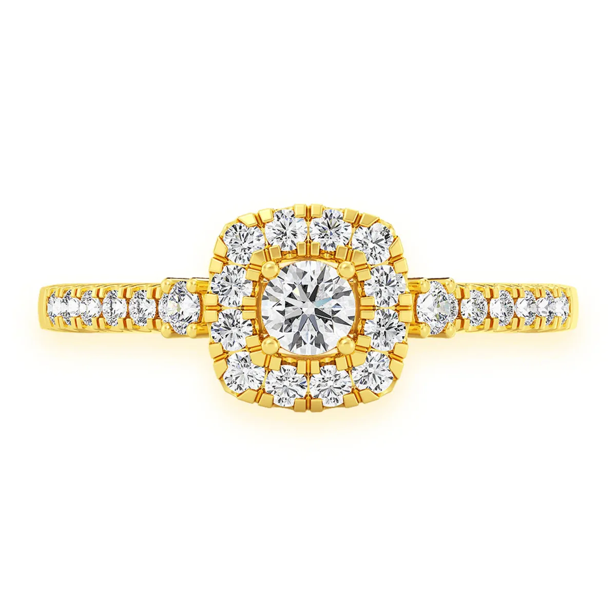 For Him Single Band Halo Diamond Ring in Rose Gold / VS / Lab Grown Diamond – Ring