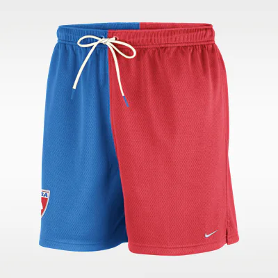 Nike WNBA 30th WNBA Flow Mesh Shorts - Light Photo Blue/Action Red/Sail/White