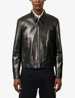 TOM FORD Slim-Fit Collared Leather Jacket detail 3