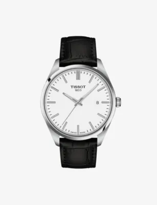 TISSOT PR 100 Stainless-Steel and Leather Quartz Watch 40mm