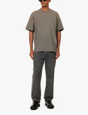 AGOLDE Asha crewneck cotton-jersey T-shirt detail 2