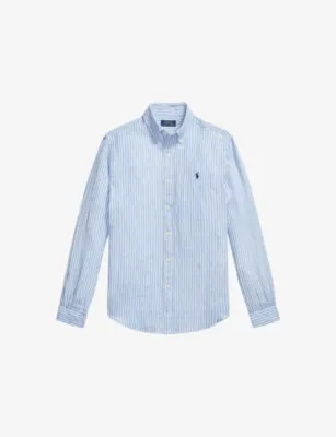 POLO RALPH LAUREN Striped Custom-Fit Linen Shirt