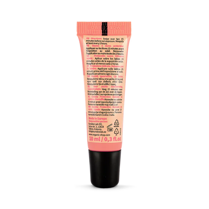 Organic Shop Gentle Protection Vitamin Booster Lip Balm SPF 15 with Vitamin E & Peach Extracts 10ml detail 3
