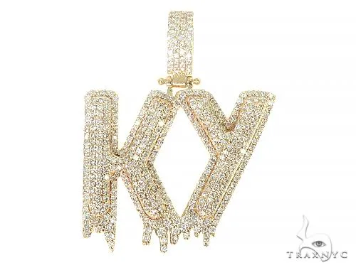 RINA - For Him CUSTOM Custom Made KY Drip Diamond Pendant 66062 in Rose Gold – Pendant