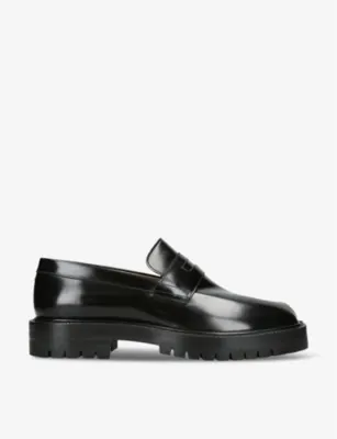 MAISON MARGIELA Tabi County panelled brushed-leather loafers - EUR 40 / 6 UK MEN in BLACK – Mens | Loafers
