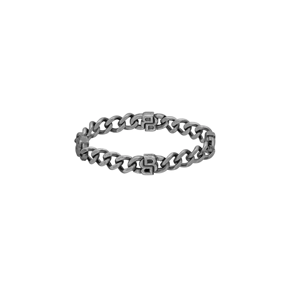 Boss Men's Double B Absolute 10mm Antique Finish Magnetic Chain Bracelet