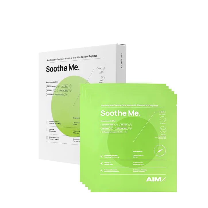 AIMX Box Of Aimx Soothing Sheet Mask With Peptides Soothe Me 5 Sheets X 25ml detail 2