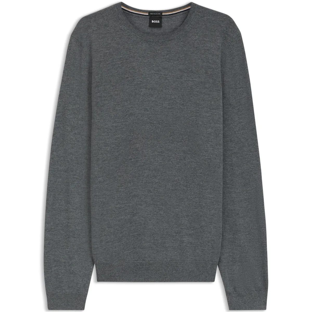 Boss Men's Leno Knit Jumper, Soft Virgin Wool