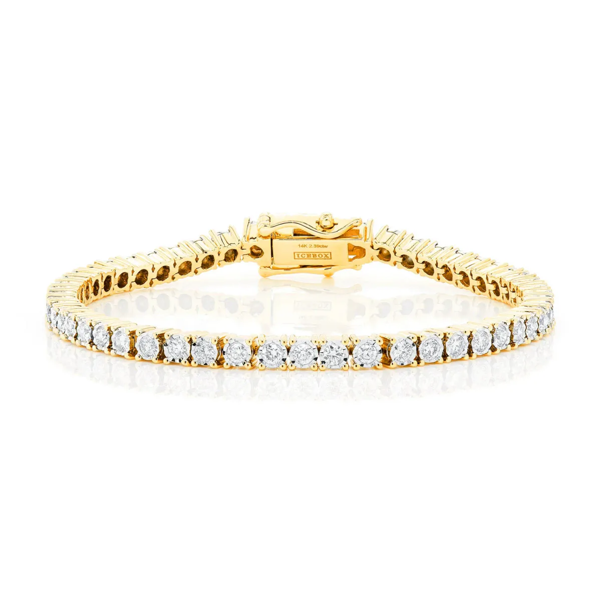 For Him Miracle Diamond Tennis Bracelet in 6pt / 2.75ctw / Yellow Gold / 8.5" – Bracelet
