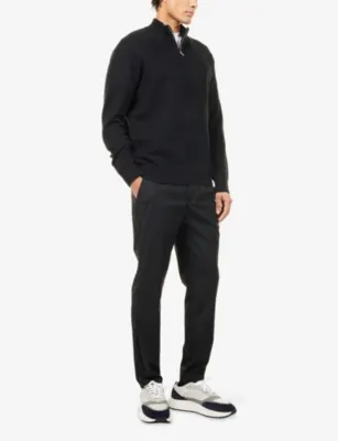 ARNE Adjustable-Waistband Formal Woven Trousers - 38R in BLACK, additional product view 2