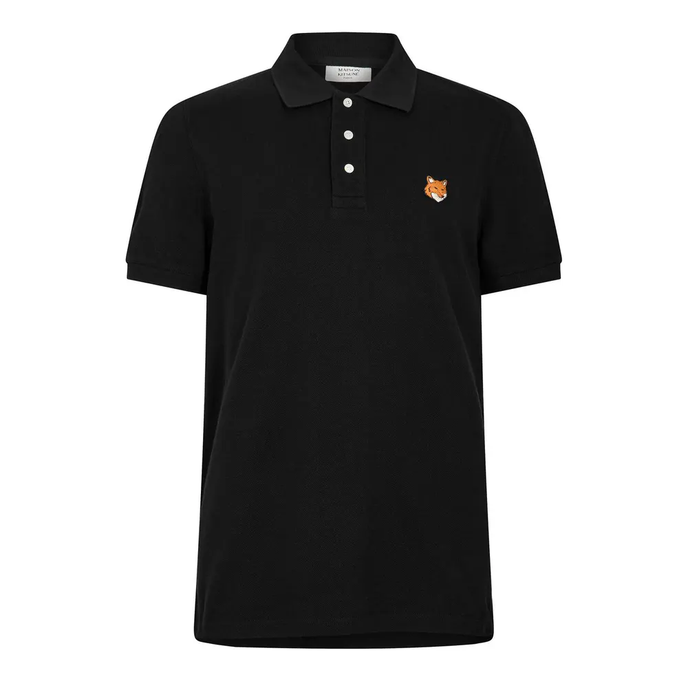 Maison Kitsune Men's Fox Short Sleeve Polo Shirt